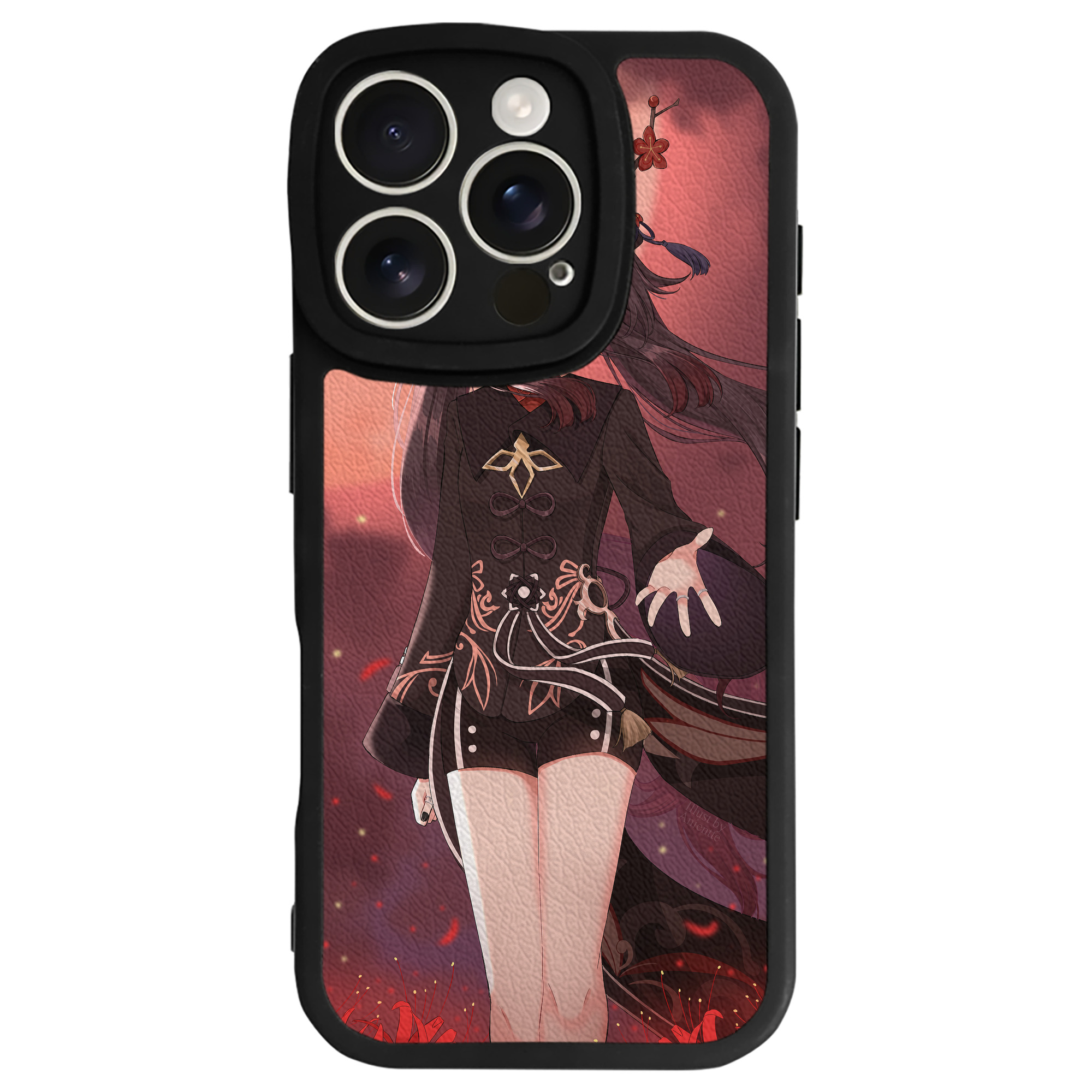 げんし神 genshin 【iPhone 16シリーズ対応】シリコンスマホケース（レザー調） 材質：シリコン